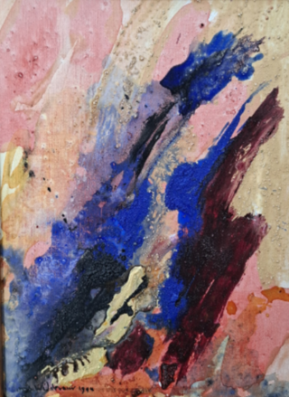 Acryl schilderij, Maya Wildevuur, Abstract, 1994